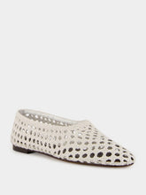 Emme Parsons Optic White Woven Nappa Ballerina