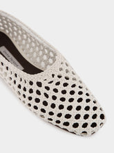 Emme Parsons Optic White Woven Nappa Ballerina