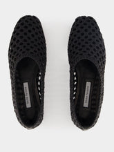Emme Parsons Black Woven Nappa High Throat Ballet Flats