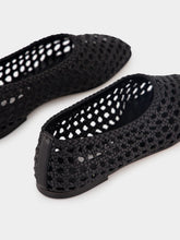 Emme Parsons Black Woven Nappa High Throat Ballet Flats