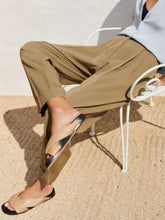 Tan Nappa Folded Sandals