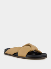 Emme Parsons Tan Nappa Folded Sandals