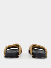 Emme Parsons Tan Nappa Folded Sandals