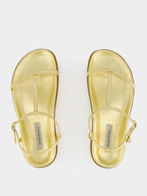 Emme Parsons Washed Gold Nappa Aya Sandals