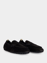 Officine Creative Black Travis 001 Suede Loafers