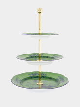 Ginori 1735 Malachite Oriente Italiano 3-Tier Serving Stand