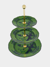 Ginori 1735 Malachite Oriente Italiano 3-Tier Serving Stand