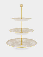 Ginori 1735 Meringa Oriente Italiano 3-Tier Serving Stand