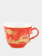 Ginori 1735 Red Oriente Italiano Rubrum Coffee Saucer
