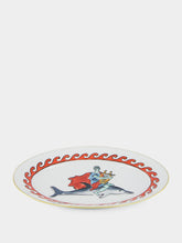 Ginori 1735 Il Viaggio Di Nettuno Dolphin White Large Oval Platter