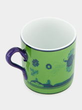Ginori 1735 Oriente Italiano Malachite Coffee Cup with Cover