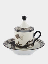 Ginori 1735 Oriente Italiano Albus Coffee Cup with Cover
