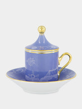 Ginori 1735 Oriente Italiano Pervinca Coffee Cup with Cover