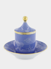 Ginori 1735 Oriente Italiano Pervinca Coffee Cup with Cover