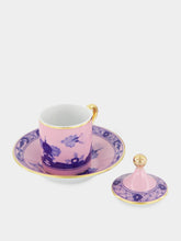 Ginori 1735 Oriente Italiano Azalea Coffee Cup with Cover