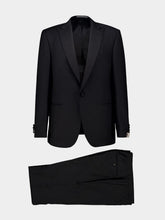 Corneliani Black Pure Wool Smoking Suit