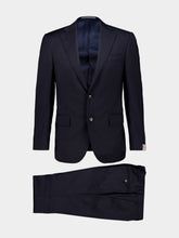 Corneliani Blue Lined Wool Suit