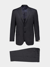 Corneliani Grey Lined Wool Suit