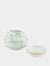 Ginori 1735 Verde Porcelain Diva Teapot