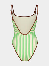Haight Pipping Thidu Green Striped Swimsuit