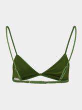 Haight Olive Green Ribbed Lari Bikini Top