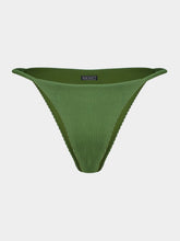 Haight Olive Green Ribbed Lari Bikini Bottoms