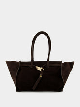 Benedetta Bruzziches Liquorice Brown Mame Weekend Nubuck Tote Bag