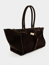 Benedetta Bruzziches Liquorice Brown Mame Weekend Nubuck Tote Bag