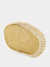 Benedetta Bruzziches Gold Cher Rhinestone Mesh Clutch Bag