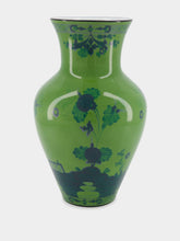 Ginori 1735 Oriente Italiano Large Malachite Ming Vase