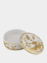 Ginori 1735 White Oriente Italiano Aurum Trinket Box with Gold Detailing