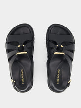 Ferragamo Gancini Ornament Flat Sandal