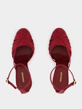 Ferragamo Red Satin Strappy High-Heel Sandals