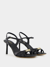 Ferragamo Black Strappy Sandal with Vara Buckle