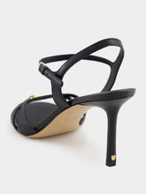 Ferragamo Black Strappy Sandal with Vara Buckle