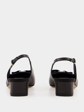Ferragamo Black Iconic Bow Slingback