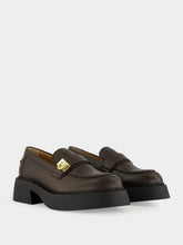 Ferragamo Brown Caminia Chunky Leather Loafers