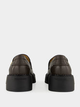 Ferragamo Brown Caminia Chunky Leather Loafers