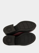 Ferragamo Oxblood Chunky Leather Buckle Loafers