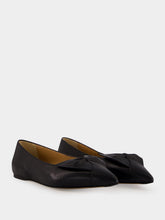 Ferragamo Black Soft Bow Ballet Flats