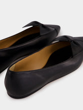 Ferragamo Black Soft Bow Ballet Flats