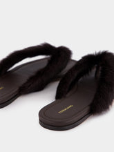 Ferragamo Testa di Moro Fur Thong Sandals