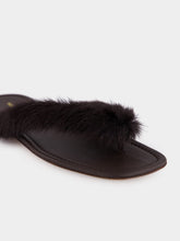 Ferragamo Testa di Moro Fur Thong Sandals