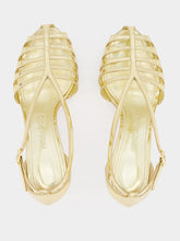 Ferragamo Gold Lux Leather Sandals