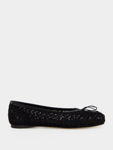 Ferragamo Black Macramé Lace Ballet Flats