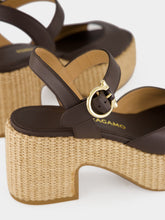 Ferragamo Brown Cork Platform Sandals