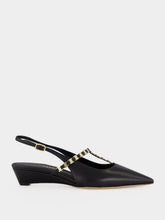 Ferragamo Black Ardea Slingback Pumps