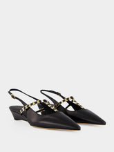 Ferragamo Black Ardea Slingback Pumps