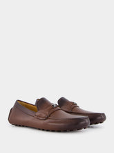 Ferragamo Gancini Driver Leather Loafers