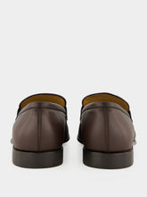 Ferragamo Brown Leather Loafers with Gancini Ornament